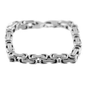  Stainless Steel Bracelet with interlaced C Shape Links Jewelry