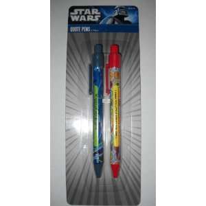  Star Wars 2 Pack Quote Pens (Blue/Red): Toys & Games
