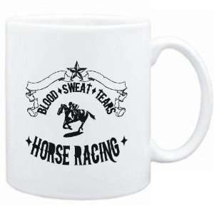  Mug White  BLOOD / SWEAT / TEARS  Horse Racing 