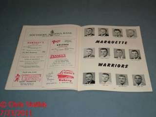1957 Arizona Wildcats vs Marquette Warriors Homecoming  