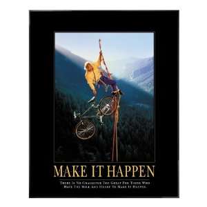  Successories Make It Happen Climber Motivational Poster 