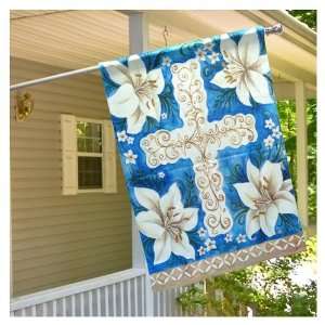  Lillies of Faith Easter Banner Flag: Patio, Lawn & Garden