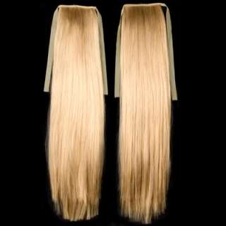 Sharp Blonde Straight Ponytail Extension Hair Piece Wigs 22