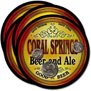Coral Springs, FL Beer & Ale Coasters   4pk