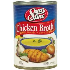 Shurfine Chicken Broth   24 Pack:  Grocery & Gourmet Food