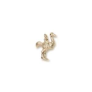  Ostrich Charm in Yellow Gold Jewelry