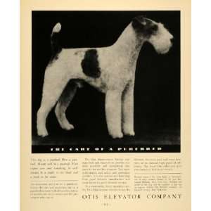  1934 Ad Otis Elevator Samuel Milbank Airdale Dog 