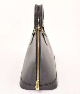 LOUIS VUITTON Alma Black Epi leather Hand Bag E857  