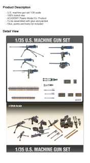 Machine Gun Set 1/35 /Academy/Model/Kit/Figure/Diorama/Weapon/US 
