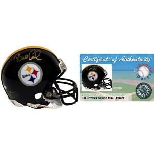  Bill Cowher Signed Steelers Riddell Mini Helmet: Sports 
