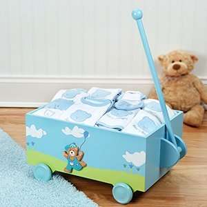  Welcome to the World Baby Wagon   Ten Piece Gift Set 