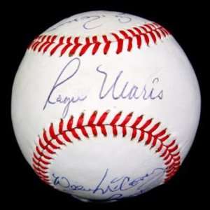  Autographed Roger Maris Baseball   Schmidt Banks +5 Jsa 