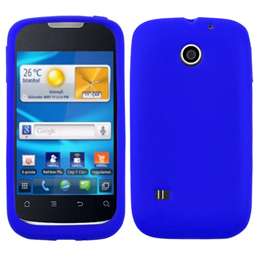 Blue Silicone Soft Skin Gel Case Cover For AT&T Huawei Fusion U8652 