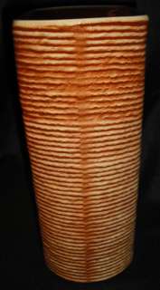 Vintage Shawnee Rope/Twine Textured Vase 9 Tall Decorative Art 