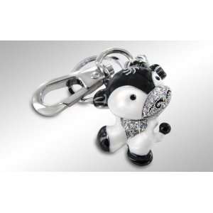  Cow Key Chain Keychain Key Ring with Crystals: Automotive