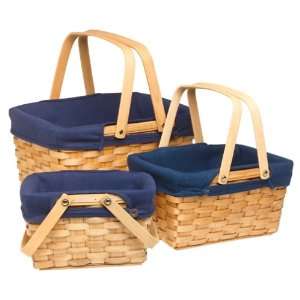  Bradbury Baskets 3 Piece Carry All Set: Home & Kitchen