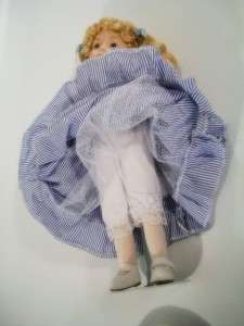 1998 Royalton Collection Porcelain Doll 15 Pin stripe  