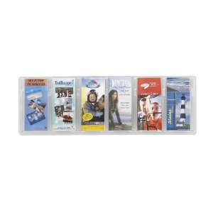 Safco Products   Reveal™ 6 Pamphlet Display   5616CL   Color Clear 