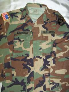   used by the us army with real patches and real names long sleeves