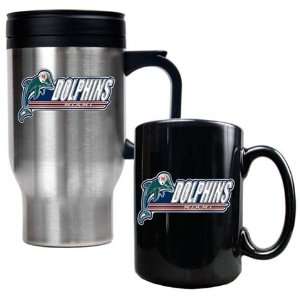 Miami Dolphins Coffee Cup & Travel Mug Gift Set Sports 