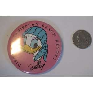  Vintage Disney Button  WDW Caribbean Beach Daisy Duck 