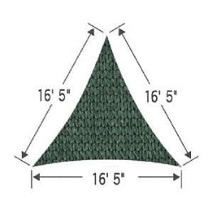  New 16.5x 16.5 Triangle Sun Sail Shade Cool Color: Green 
