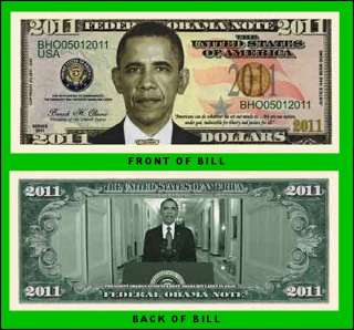   Obama 2011 Commemorative Dollar Bills   2 Bills for 99 cents  