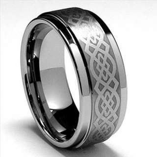 9mm mens tungsten carbide celtic wedding band ring  