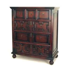  The English Tall Chest (Brown) (42H x 36W x 18D 