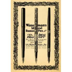  1901 Ad Christmas Gift Watermans Ideal Fountain Pen Ink 