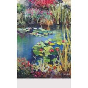  Water Lilies Poster Print on Canvas by Kent Wallis, 16x22 