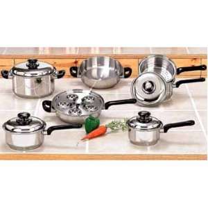    17pc Stainless Steel Waterless Cookware Set: Home & Kitchen