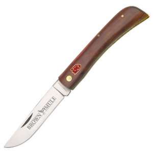  Timber Wolf Brown Mule Sod Buster Folding Knife: Sports 