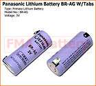 Panasonic Lithium Battery 3V BR AG CR17450 w/Tabs for PLC backup 