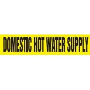 DOMESTIC HOT WATER SUPPLY   Cling Tite Pipe Markers   outside diameter 