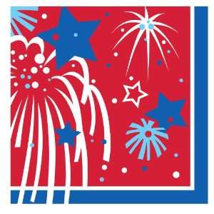   Creative Converting Colors of Freedom American Party Beverage Napkins