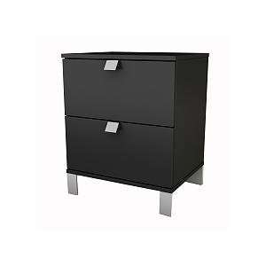  South Shore Spark Collection Night Stand, Pure Black: Home 