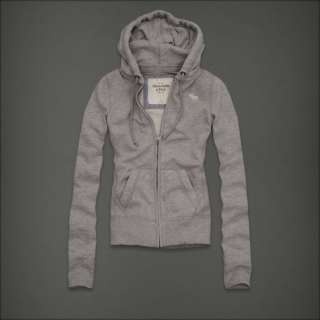 Abercrombie & Fitch Womens Skye Hoodie Light Heather Grey or Red or 