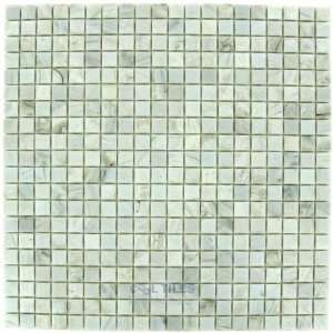  Calliope 5/8 glass tile in ivory 12 3/4 x 12 3/4 mesh 