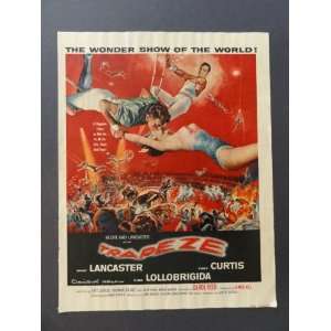 Trapeze Movie, print advertisement 1956 Colliers(Burt Lancaster/Tony 