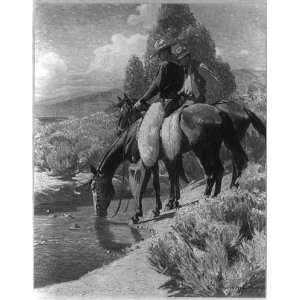    c1912,William Herbert Buck Dunton,Horse Drinking