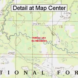 USGS Topographic Quadrangle Map   Walkup Lake, Michigan (Folded 