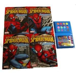  Set of Four Coloring Books and Crayon/Paints Art Set Toys & Games