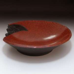 OA8: Vintage Japanese Lacquered Wooden Tea Plate, Daruma Doll  