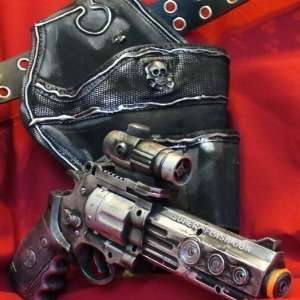 Steampunk GUN HOLSTER BELT Victorian laser light and sound Zombie Fall 