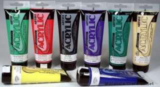 HUGE LOT OF 24 BIG 4 OUNCE ACRYLIC PAINT TUBE ARTIST COLORS  For 