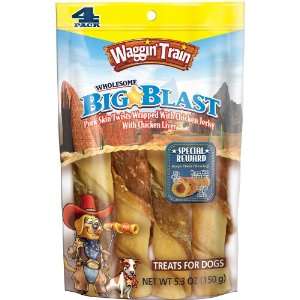 Waggin Train Big Blast Dog Treats, Chicken, 4 Count Package