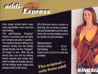 Addi King Size Express Knitting Machine  