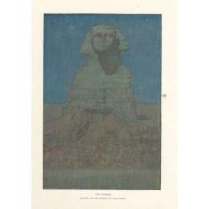  1908 Jules Guerin Print Egyptian Sphinx 