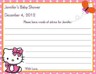 24 Hello Kitty Baby Shower Advice Cards  
